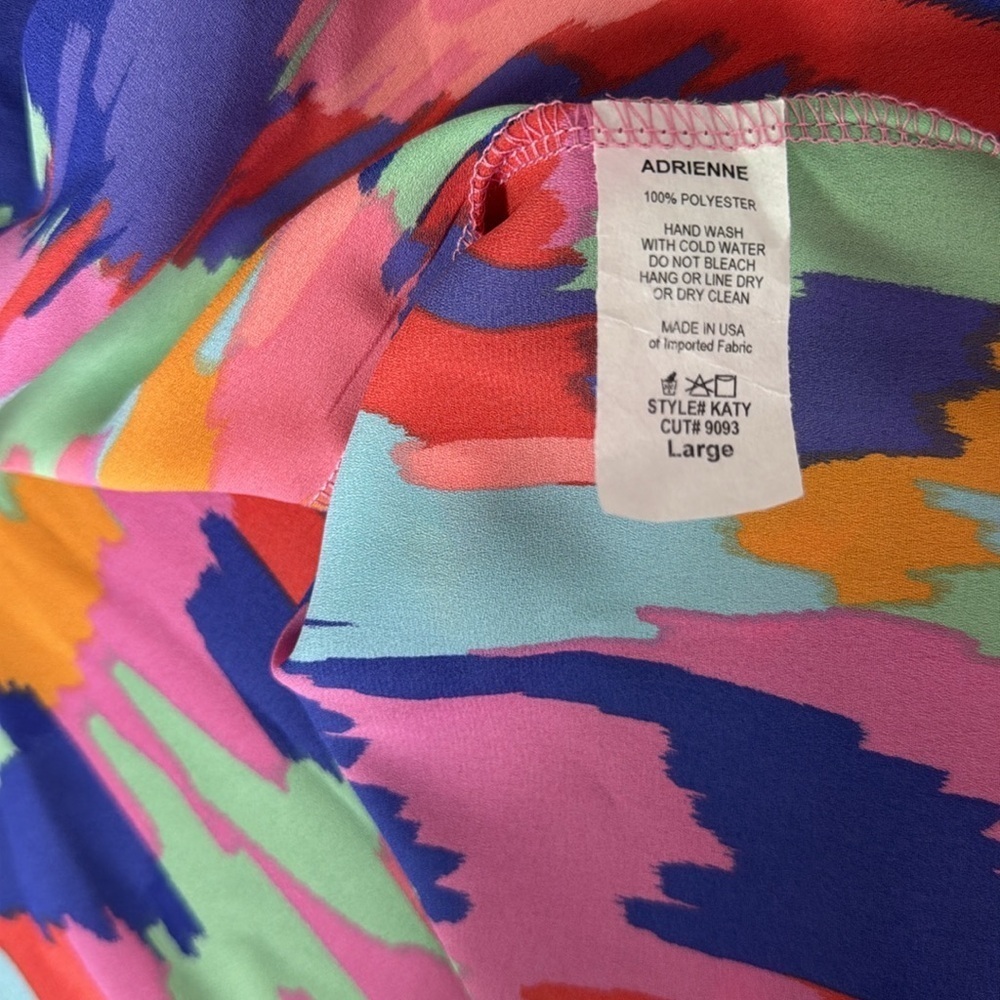 Adrienne colorful paintbrush kimono size large no wear - Picture 3 of 4